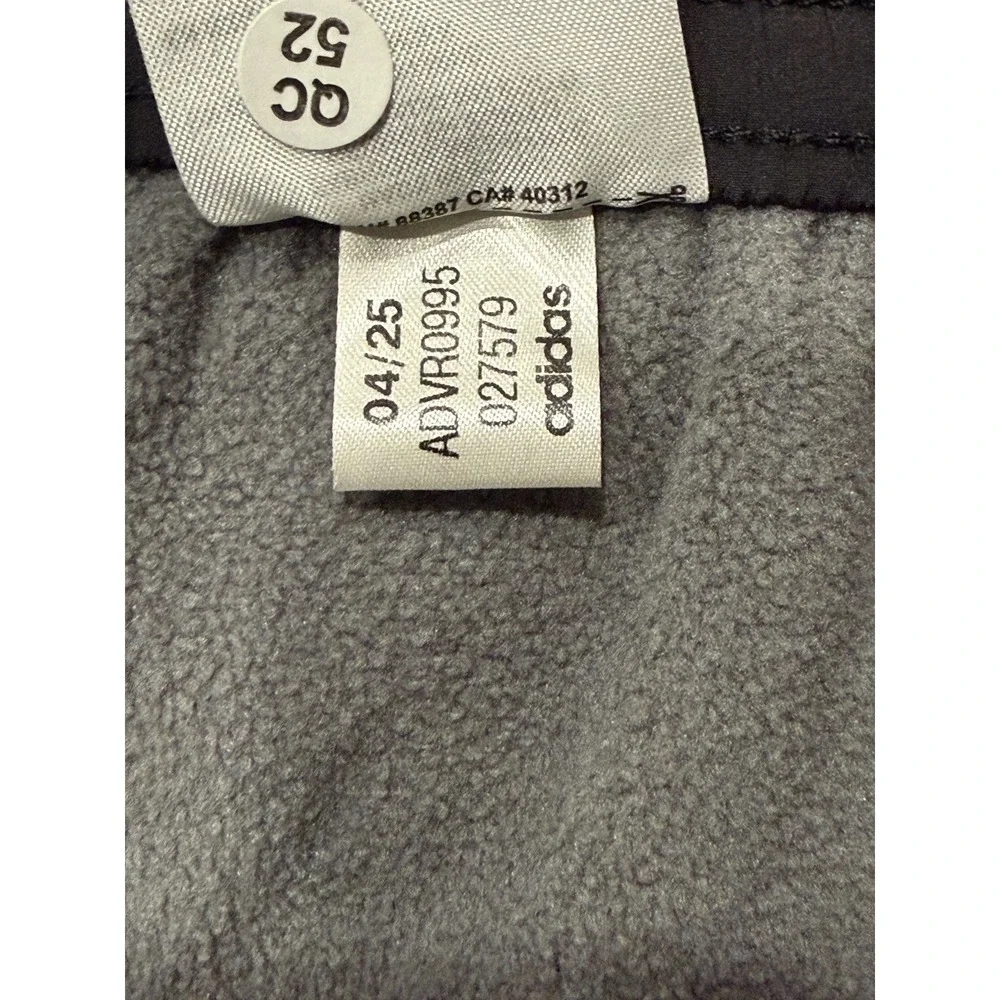 Adidas Mens Fleece Lined Wind Pant Joggers Black ADVR0995 Large NWT